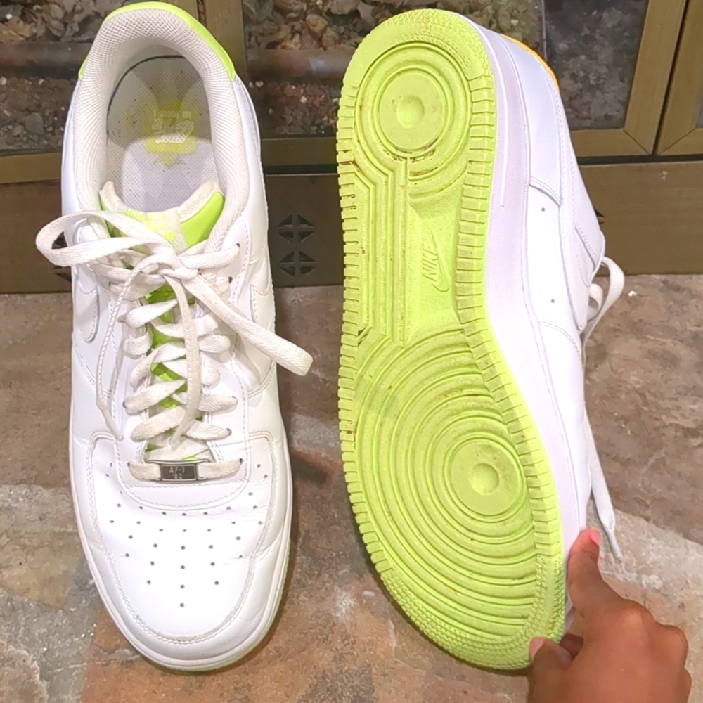 Neon and white Nike mens sneakers us12